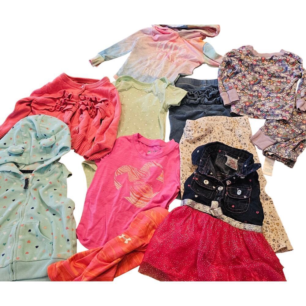 12 month mix brands baby girl 10 piece lot pajama sweater dress tops pants